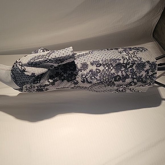 Baraschi Womens Black & Gray, Quarter Sleeves, Midi Dress, Size: 4 - Picture 4 of 9